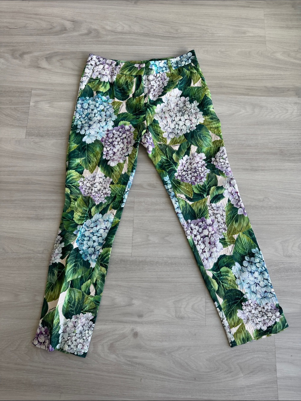 Dolce & Gabbana Ortensia Hydrangea Floral Print Trousers